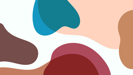 ABSTRACT BACKGROUND WITH HAND DRAWN SHAPES COLORFUL FLAT DESIGN VECTOR TEMPLATE FOR WALLPAPER, COVER DESIGN
