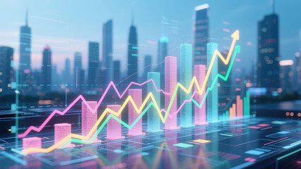 Fototapeta premium stock market graph