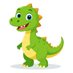 against a stark background, a cartoon of a reptilian creature stands out