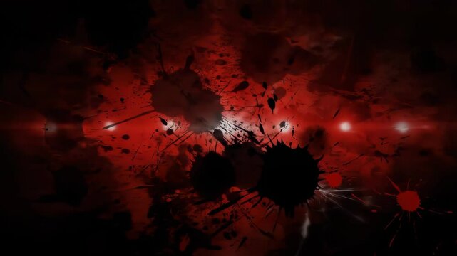 Abstract Red Splatter with Bright Lights - Dramatic, Intense, and Energetic Visuals