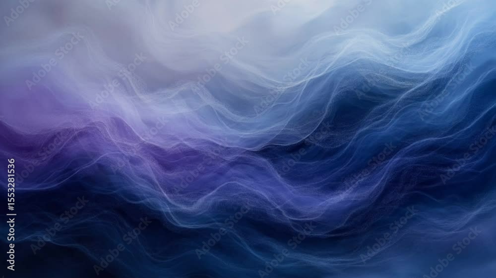 Wall mural abstract waves: a mesmerizing display of abstract waves, showcasing fluid motion and a dreamy atmosp