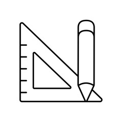 Writing Pencil Tool Line Icon