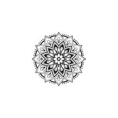 Circular pattern in the form of a mandala. Henna tatoo mandala. Mehndi style. Decorative pattern in oriental style. Coloring book page.