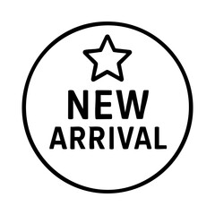 Fototapeta premium New arrival icon with star symbol for featured or newly released products