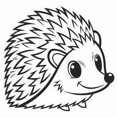 Cute Hedgehog Emoticon Vector