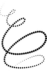 Line dot of spiral and wave, symbol, icon. Design element