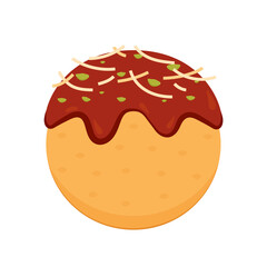 Takoyaki logo design. Takoyaki symbol vector. Takoyaki is japan food.