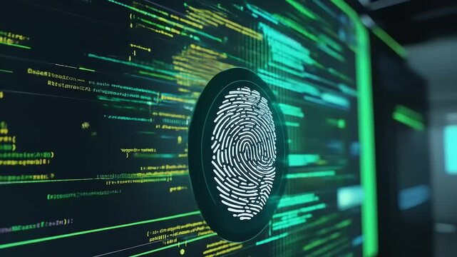 Fingerprint Biometric Security Data.