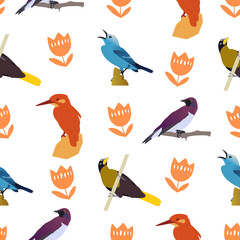 seamless pattern with birds