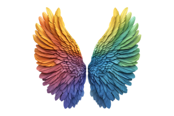 Pride wings rainbow wings high quality realistic image
