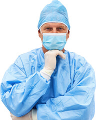 Portrait of surgeon with face mask