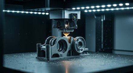 3d Printing Process Creating Complex Object with Advanced Technology