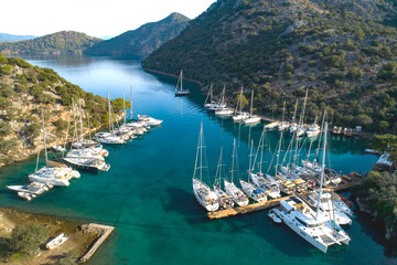 Scenic Yacht Harbor in the Mediterranean