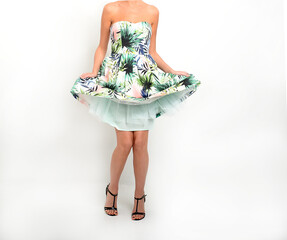 Robe à motif fleures exotique