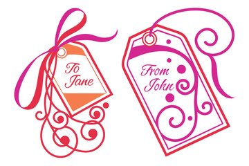 Festive gift tag design for special occasions and presents