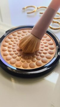 Brocha de maquillaje facial sombras 