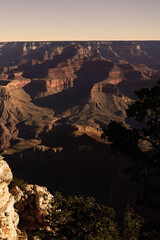 Hazy Sky Day Winter The Grand Canyon Arizona