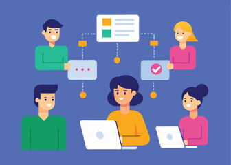 Collaborative teamwork project management efficient workflow