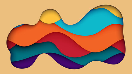 Colorful Abstract Wave Background Vector Illustration