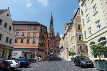 Markt mit Brüderkirche Stadt Altenburg