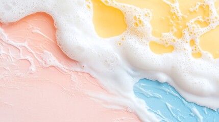 Obraz premium A vibrant mix of colorful waves representing delicious flavors, capturing the essence of sweet, refreshing treats.