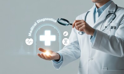 Doctor with Medical Digital Interface