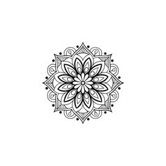 Circular pattern in the form of a mandala. Henna tatoo mandala. Mehndi style. Decorative pattern in oriental style. Coloring book page.