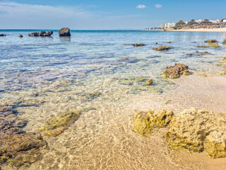Landscape in a beach in Hammamet, Tunisia