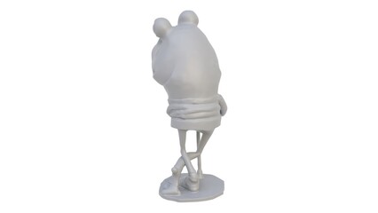 3D render of a toad figurine on a light background. 3D render.