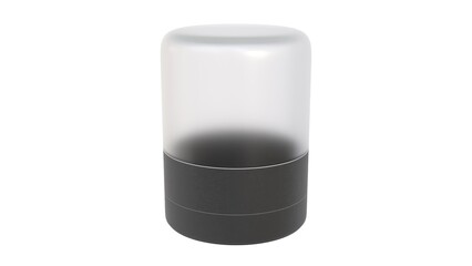 3d render of a flower pot with a transparent dome on a light background. 3d render.