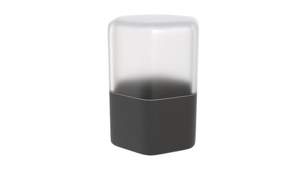 3d render of a flower pot with a transparent dome on a light background. 3d render.
