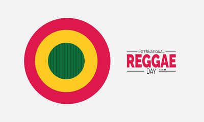 International Reggae Day background illustration. Holiday concept. 
Utilize for background, banner, placard, card, and poster design template with  professional  illustraion design 
