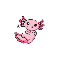 cute axolotl pet icon very cool