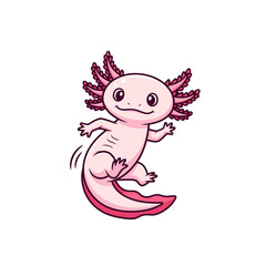 cute axolotl pet icon very cool