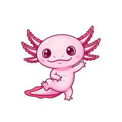 cute axolotl pet icon very cool