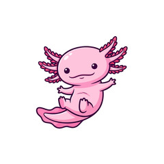 cute axolotl pet icon very cool