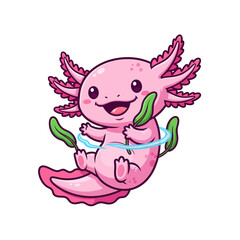 cute axolotl pet icon very cool