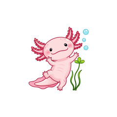 cute axolotl pet icon very cool