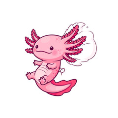 cute axolotl pet icon very cool