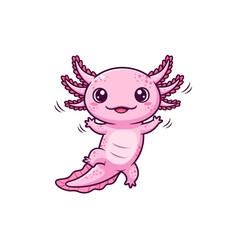 cute axolotl pet icon very cool