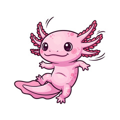 cute axolotl pet icon very cool