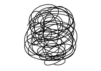 Messy abstract lines representing mental chaos.