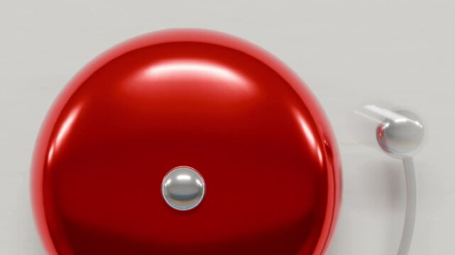 Red school bell rings for back to school 