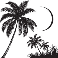 vector illustration of palm trees