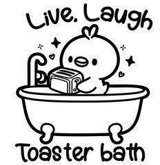 funny duck in bathtube