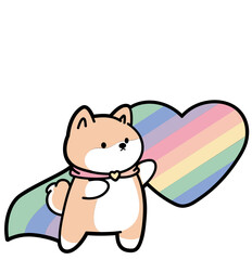 cute pride corgi kawaii lgbtq