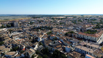 Chinchón medieval cityscape dominating the spanish countryside