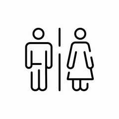 man woman restroom toilet icon vector sign