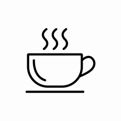 coffee cup hot drink icon vector sign