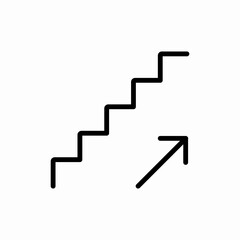 stairs arrow up icon vector sign